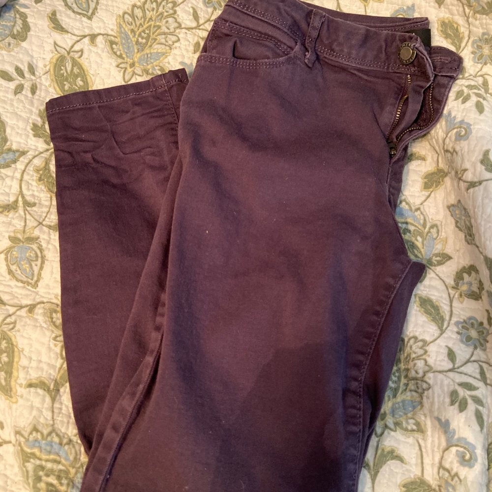 Vera Wang Plum Skinny Jeans